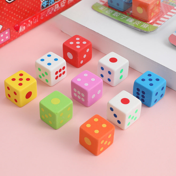 Wholesale 24PCS Colored Dice Eraser ACC-ER-Yizheng003