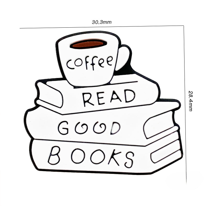 Wholesale 10pcs Book Coffee Silicone Focal beads