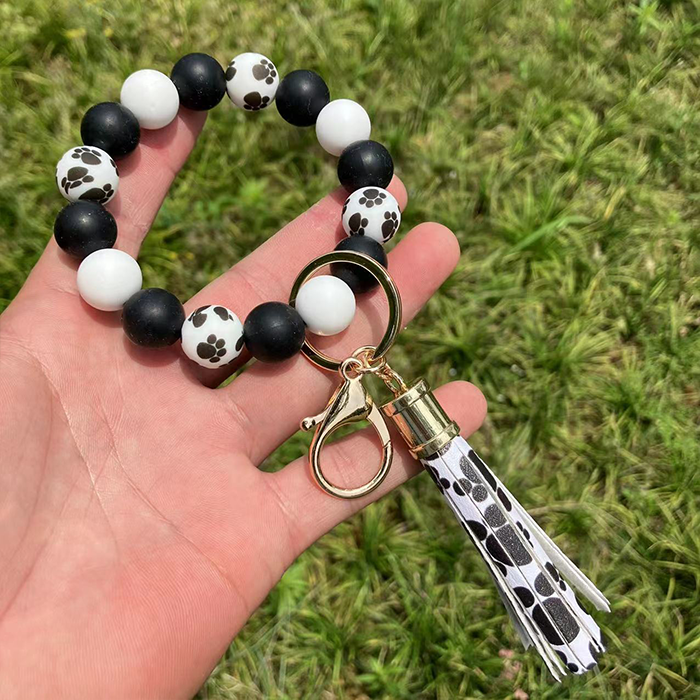 Couplette de bracelet en silicone en silicone en silicone léopard