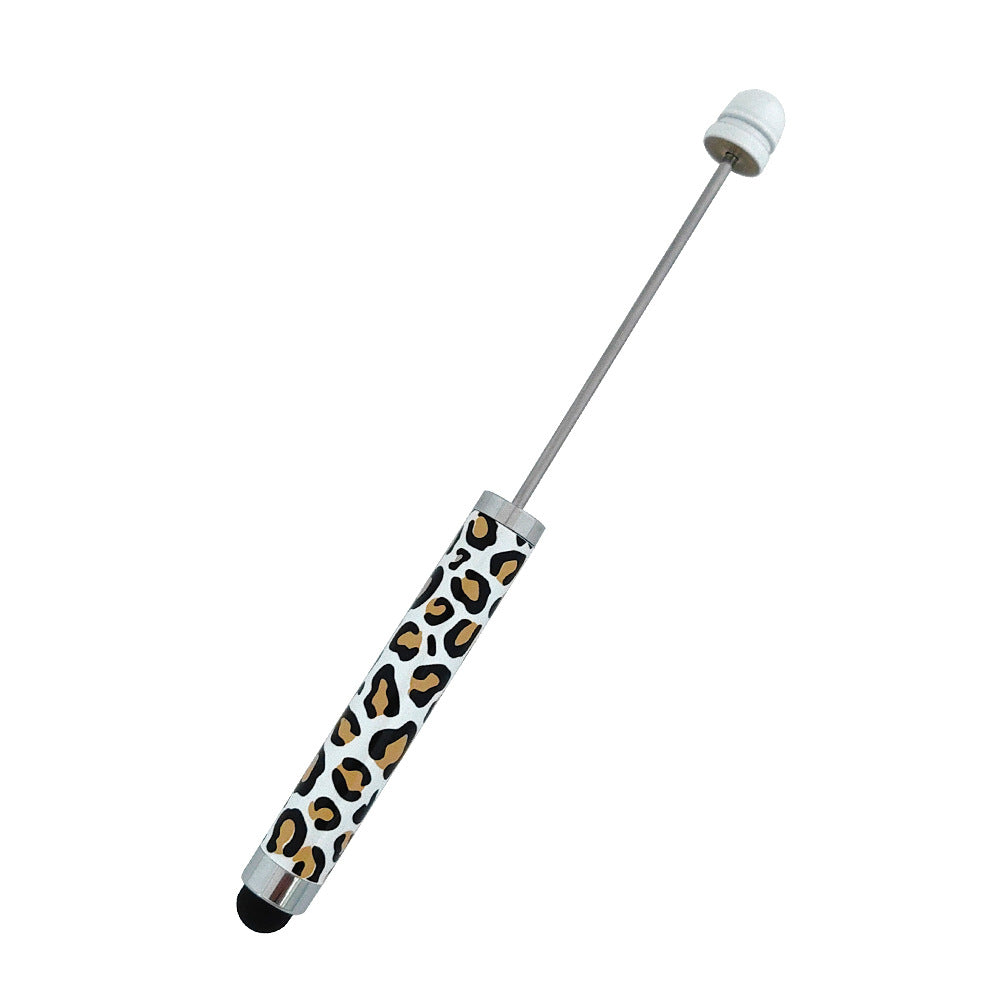 Wholesale Beadable Pens Stylus Pen Cow Print Leopard Print Dog Paw DIY Beadable Pen Metal Touch Pen