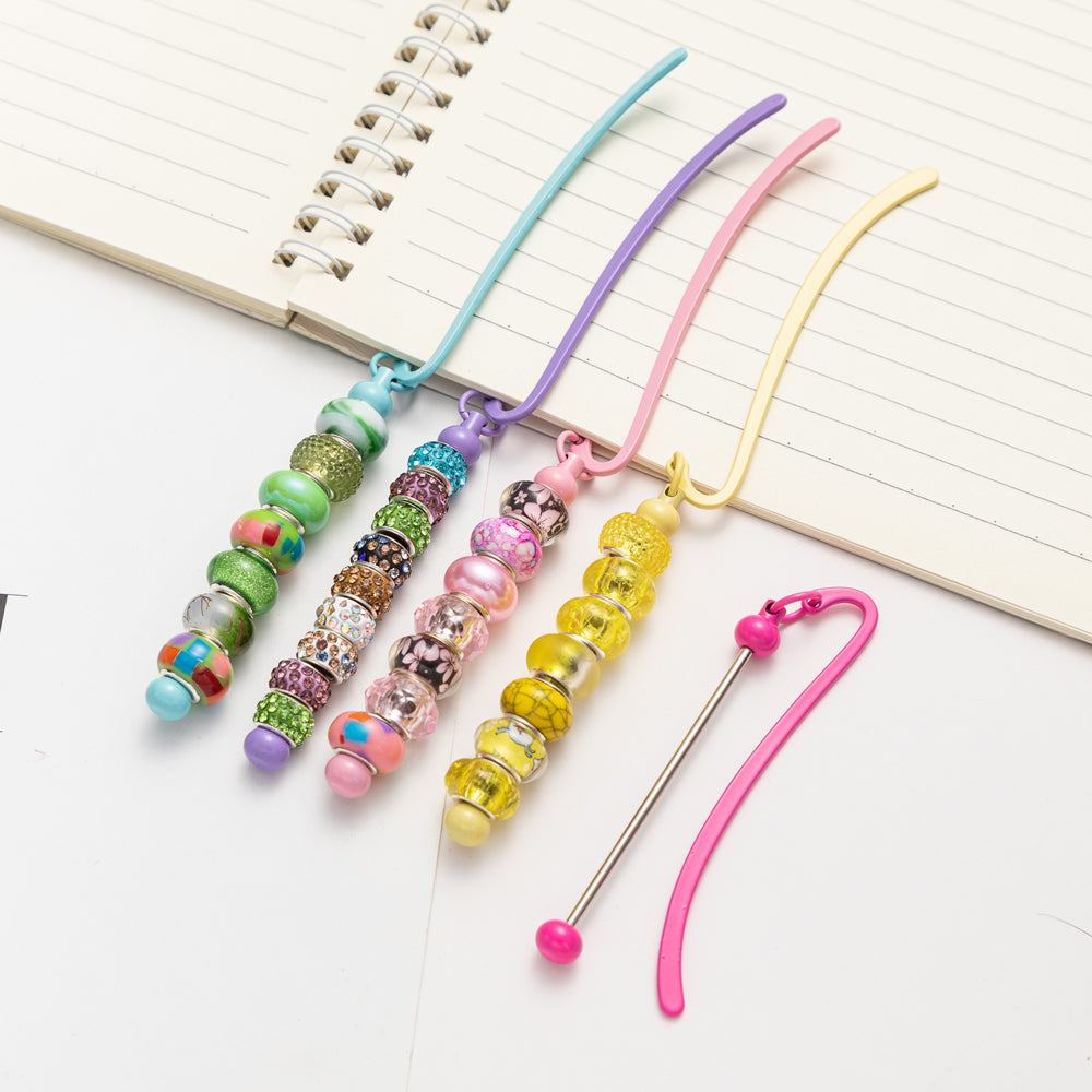 Wholesale Candy Color Beadable Bookmarks Metal DIY For Beaded Bar ACC-BM-HuaH001