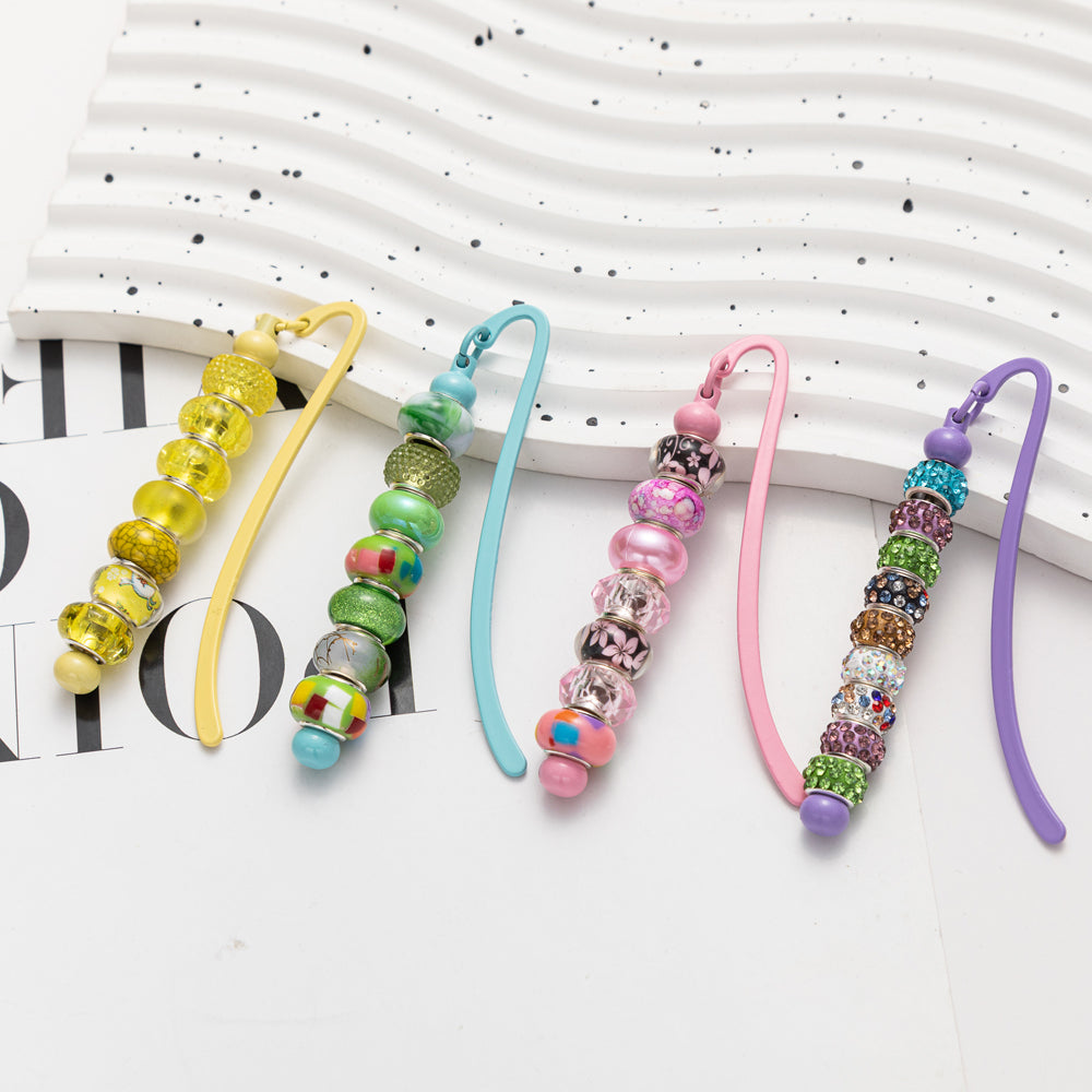 Wholesale Candy Color Beadable Bookmarks Metal DIY For Beaded Bar ACC-BM-HuaH001