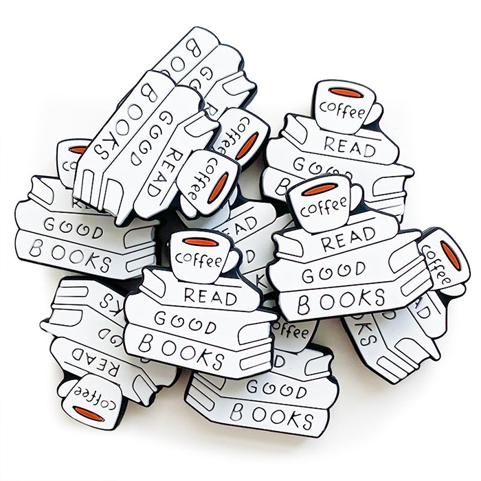 Wholesale 10pcs Book Coffee Silicone Focal beads