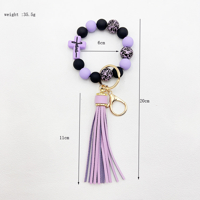 Keychain de bracelet Pu Pu Pu Pu Cross