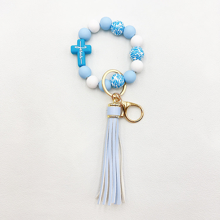 Keychain de bracelet Pu Pu Pu Pu Cross
