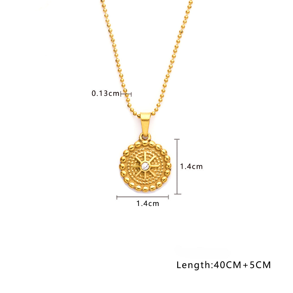 Wholesale Titanium Steel Plated 18k Gold Necklace ACC-NE-Feif004