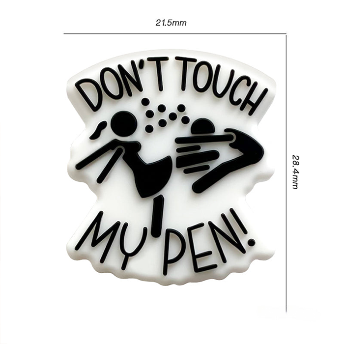 Wholesale 10PCS Don’t Touch My Pen Silicone Focal Beads