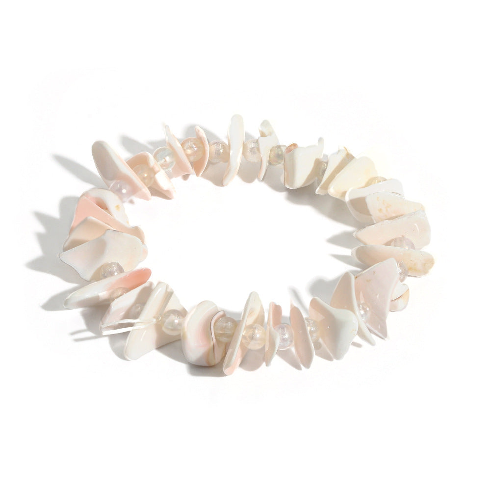 Wholesale Natural Gravel and Shell Bracelet