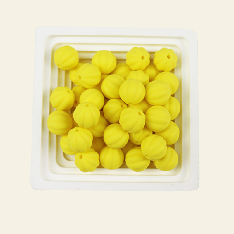 Wholesale 100pcs 15mm Pumpkin Beads Silicone Beads DIY for Beadable ACC-BDS-JIaHao006