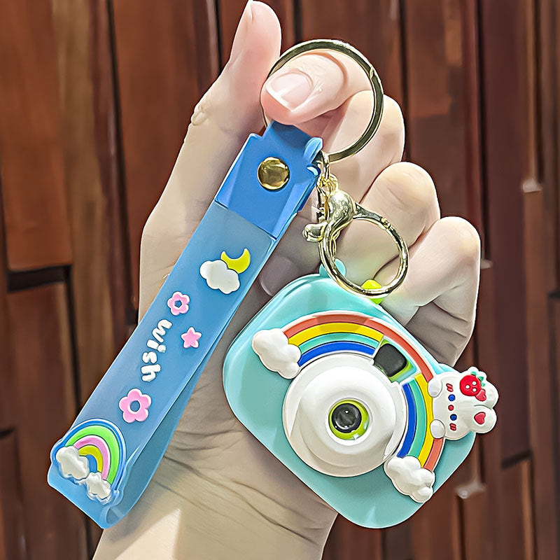 Wholesale Creative Rainbow Camera Plastic Keychain ACC-KC-Zhicheng005