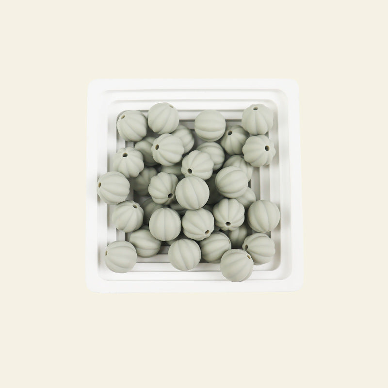 Wholesale 100pcs 15mm Pumpkin Beads Silicone Beads DIY for Beadable ACC-BDS-JIaHao006