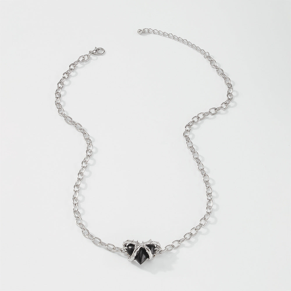 Wholesale Alloy Resin Heart Shaped Necklace ACC-NE-BP002