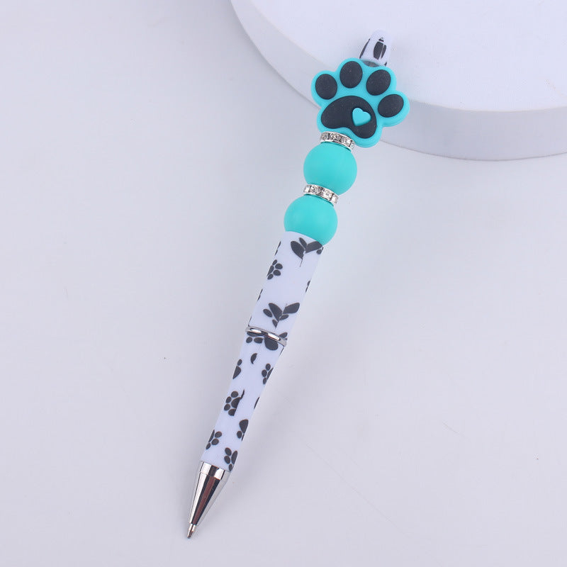 Wholesale Beaded Pens Cartoon Dog Paw Silicone Ballpoint Pen