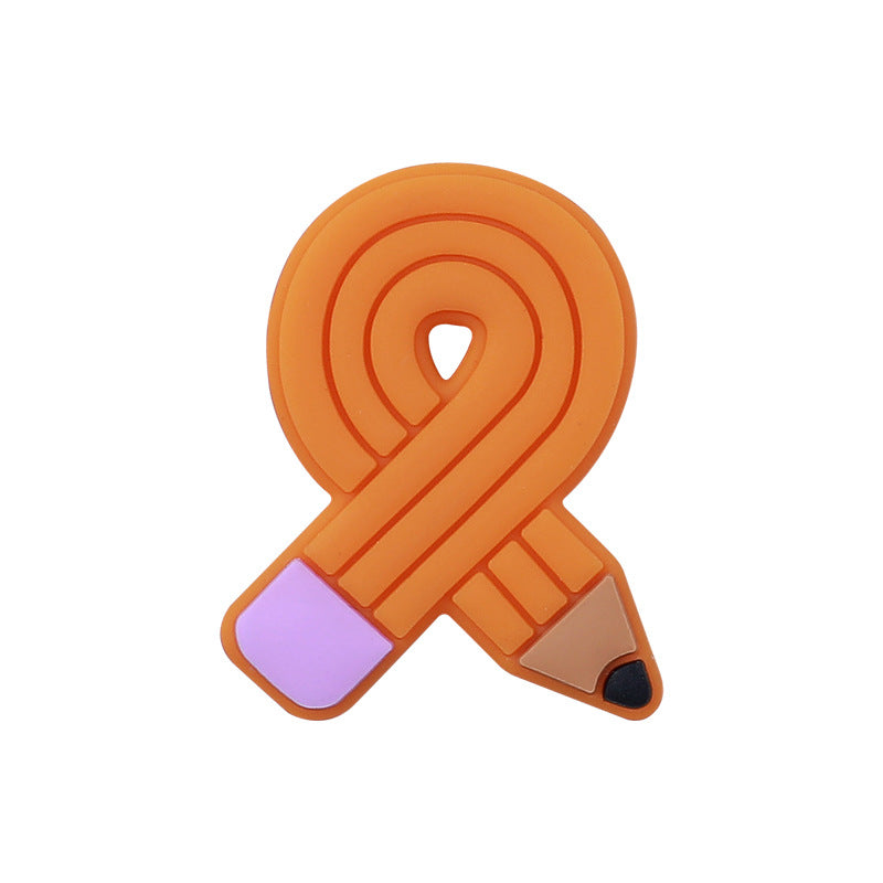 Wholesale of 20pcs Cartoon Pencil Backpacks, Book Silicone Beads Focal Beads ACC-BDS-HCX005