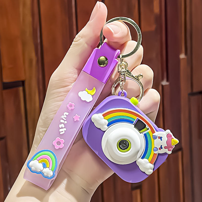 Wholesale Creative Rainbow Camera Plastic Keychain ACC-KC-Zhicheng005