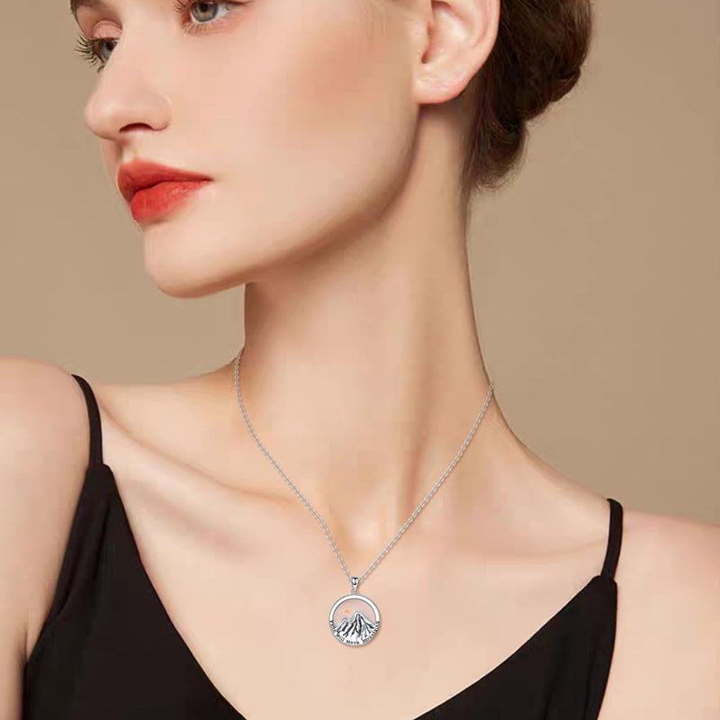 Wholesale Simple Faith Round Hill Stainless Steel Necklace