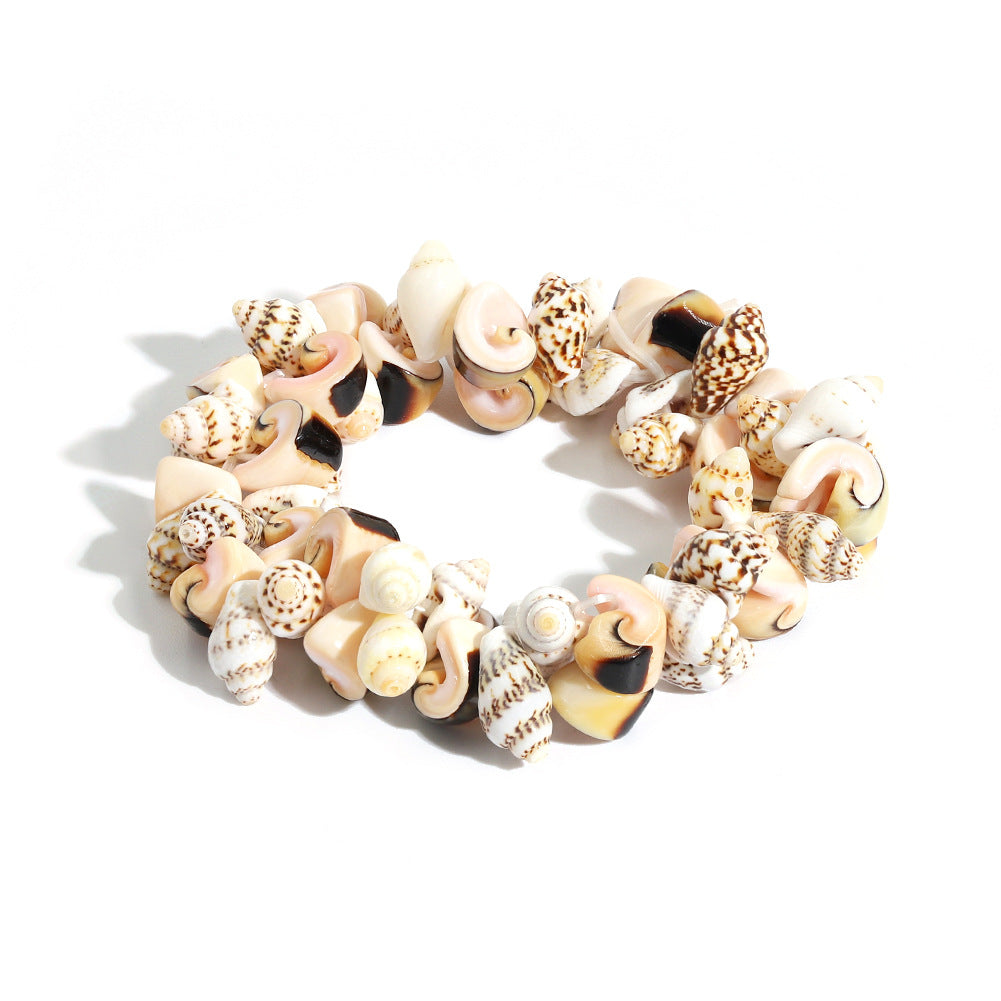 Wholesale Natural Gravel and Shell Bracelet