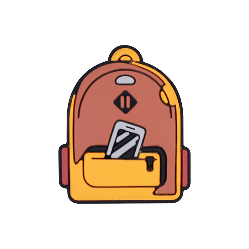 Wholesale of 20pcs Cartoon Pencil Backpacks, Book Silicone Beads Focal Beads ACC-BDS-HCX005