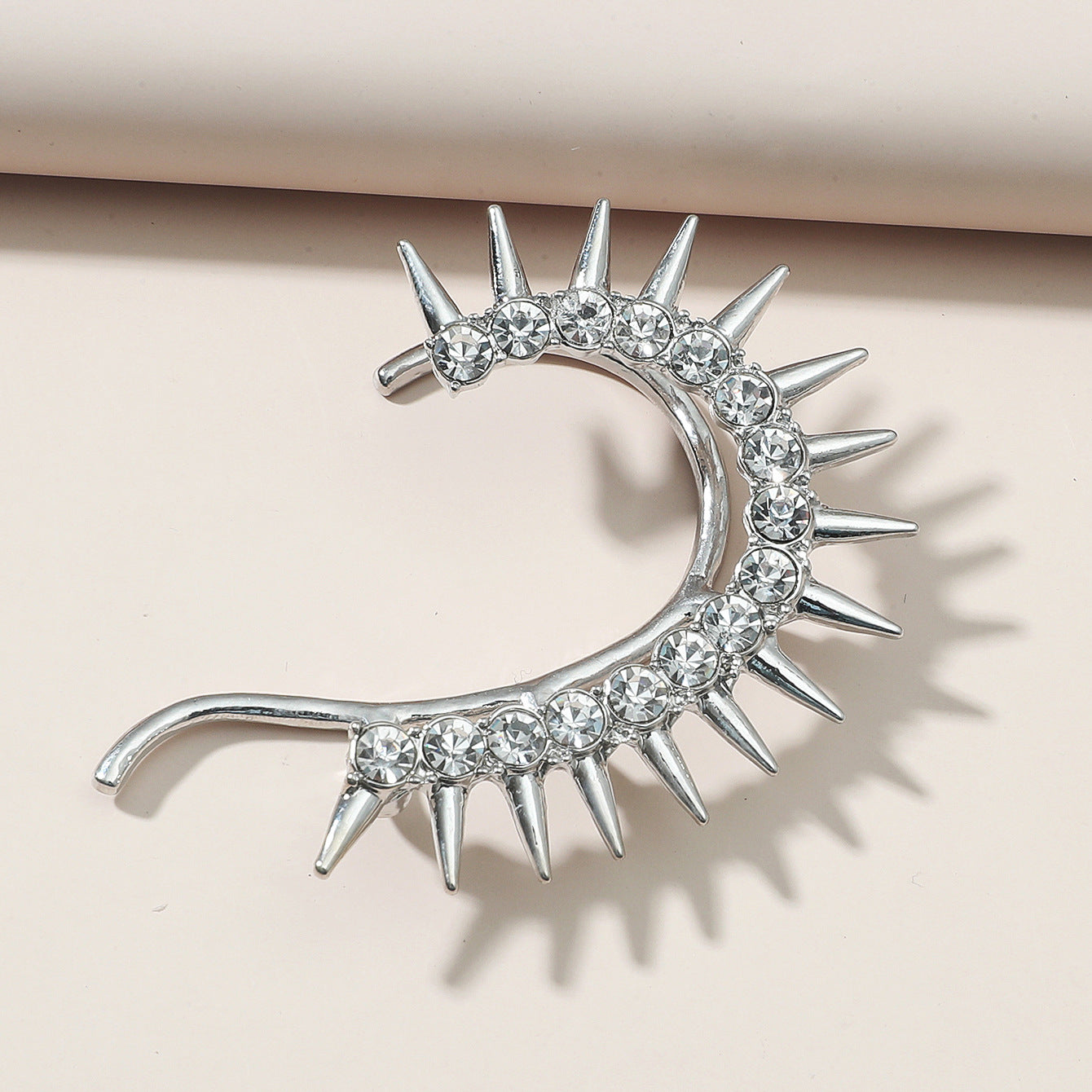 Wholesale Punk Diamond Rivet Ear Hook Alloy Ear Bone Clip ACC-ES-GL001