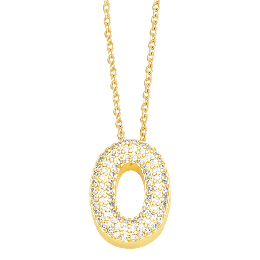 Wholesale of 26 English Letter Copper Necklaces ACC-NE-AS002