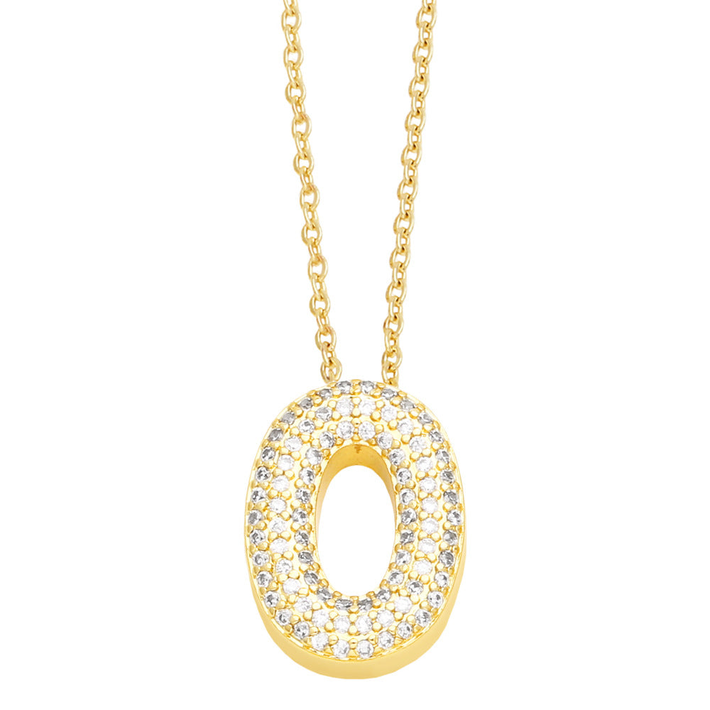 Wholesale of 26 English Letter Copper Necklaces ACC-NE-AS002