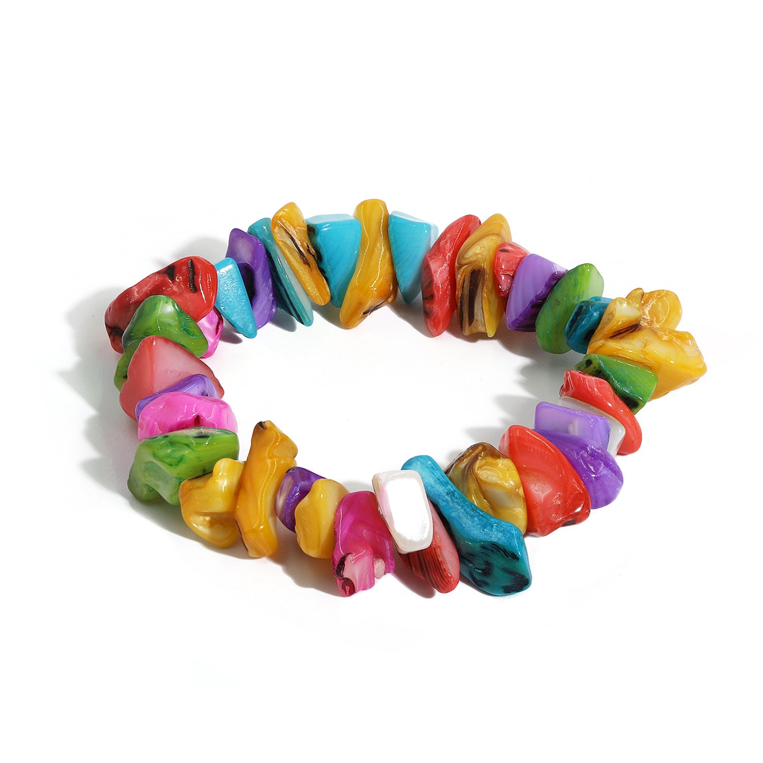 Wholesale Natural Gravel and Shell Bracelet