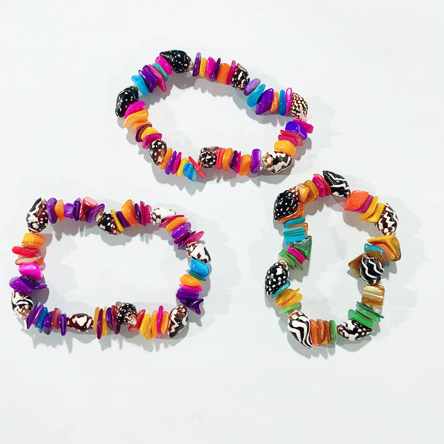 Wholesale Natural Gravel and Shell Bracelet