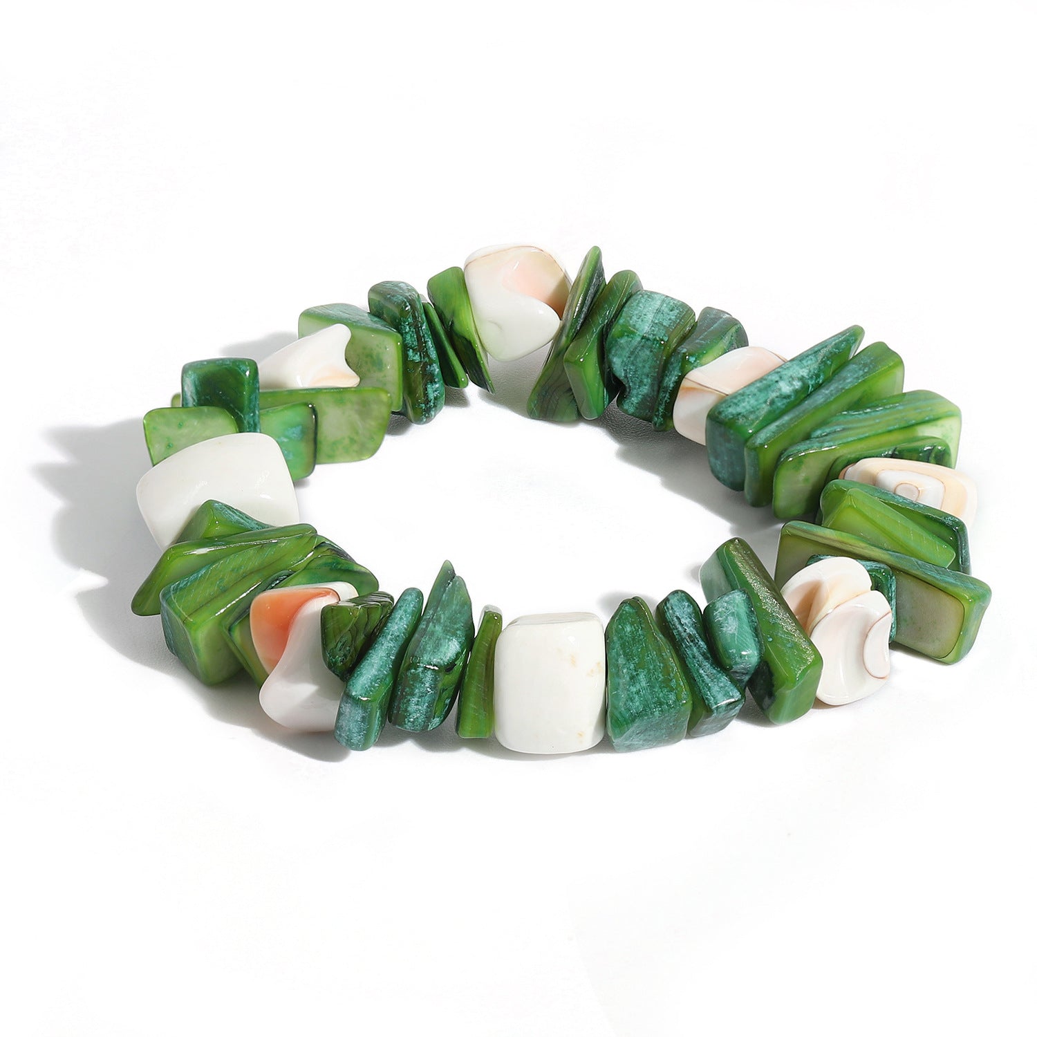 Wholesale Natural Gravel and Shell Bracelet