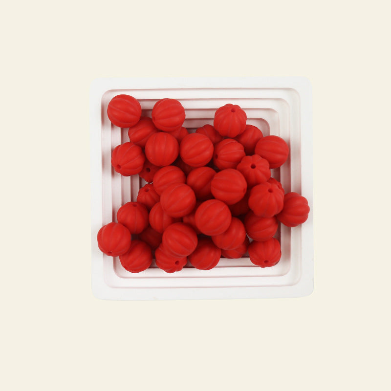 Wholesale 100pcs 15mm Pumpkin Beads Silicone Beads DIY for Beadable ACC-BDS-JIaHao006