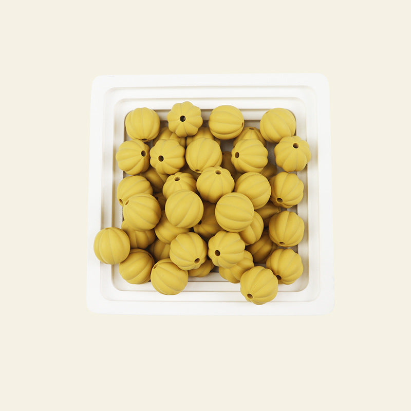 Wholesale 100pcs 15mm Pumpkin Beads Silicone Beads DIY for Beadable ACC-BDS-JIaHao006
