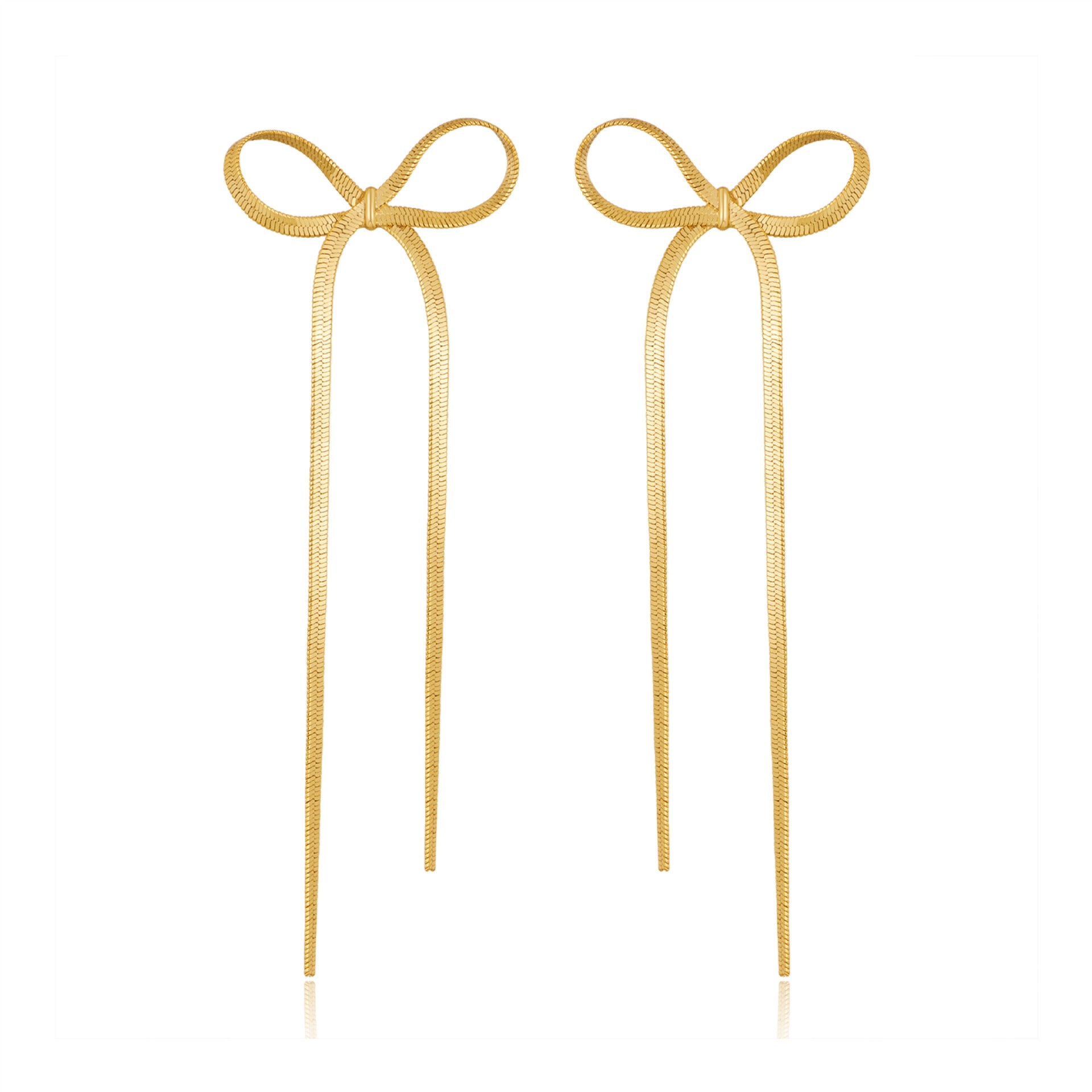 Wholesale Bronze Tassel Bow Earrings with Long Tassel Earrings ACC-ES-HuaChuang004