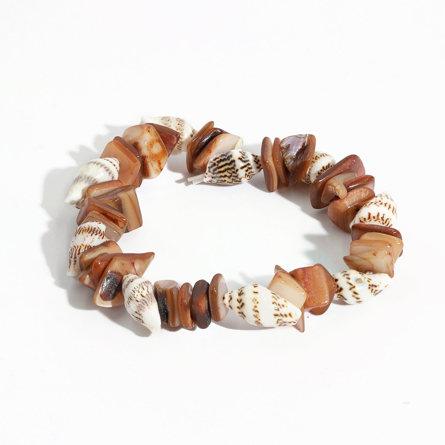 Wholesale Natural Gravel and Shell Bracelet