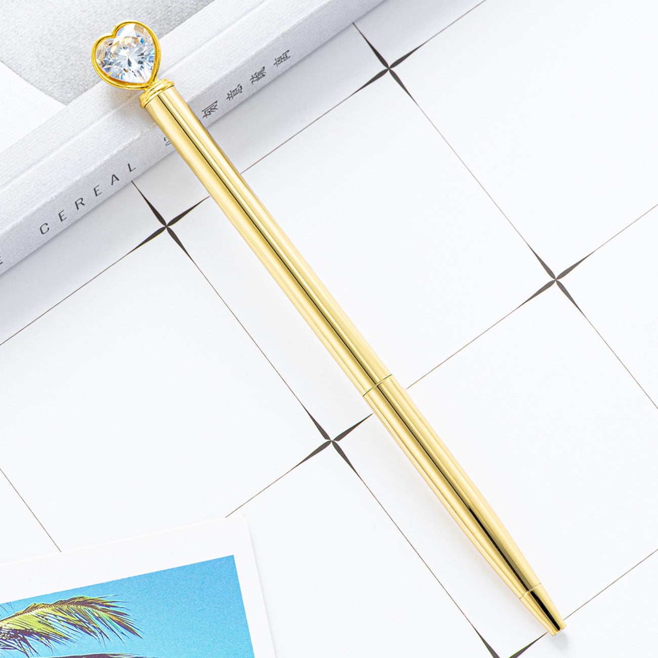 Wholesale Heart Diamond Metal Ballpoint Pen