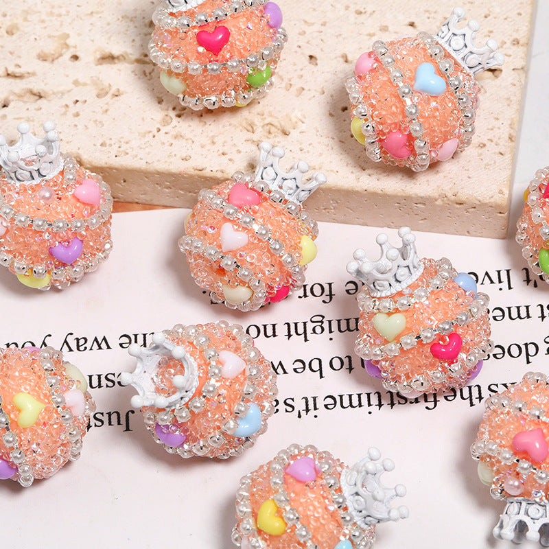 Wholesale 5pcs Crown Sugar Beads DIY Water Diamond Beads ACC-BDS-BLG006