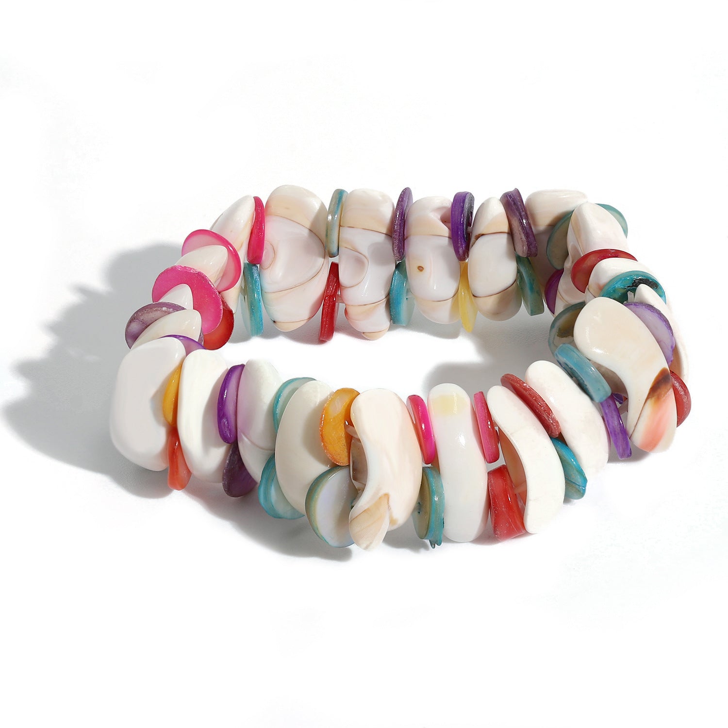 Wholesale Natural Gravel and Shell Bracelet