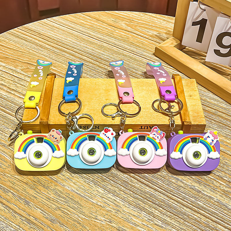 Wholesale Creative Rainbow Camera Plastic Keychain ACC-KC-Zhicheng005
