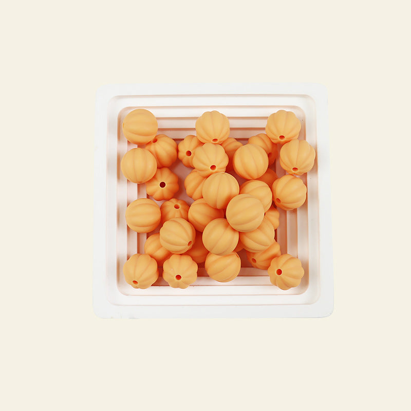 Wholesale 100pcs 15mm Pumpkin Beads Silicone Beads DIY for Beadable ACC-BDS-JIaHao006