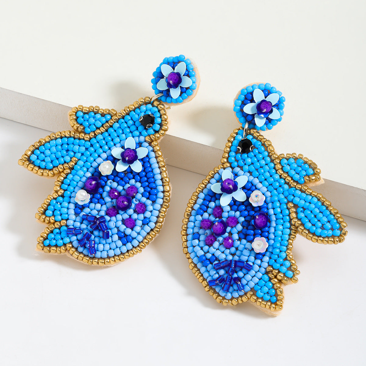 Wholesale Alloy Turtle High-end Bohemian Pearl Earrings ACC-ES-JiaQi012