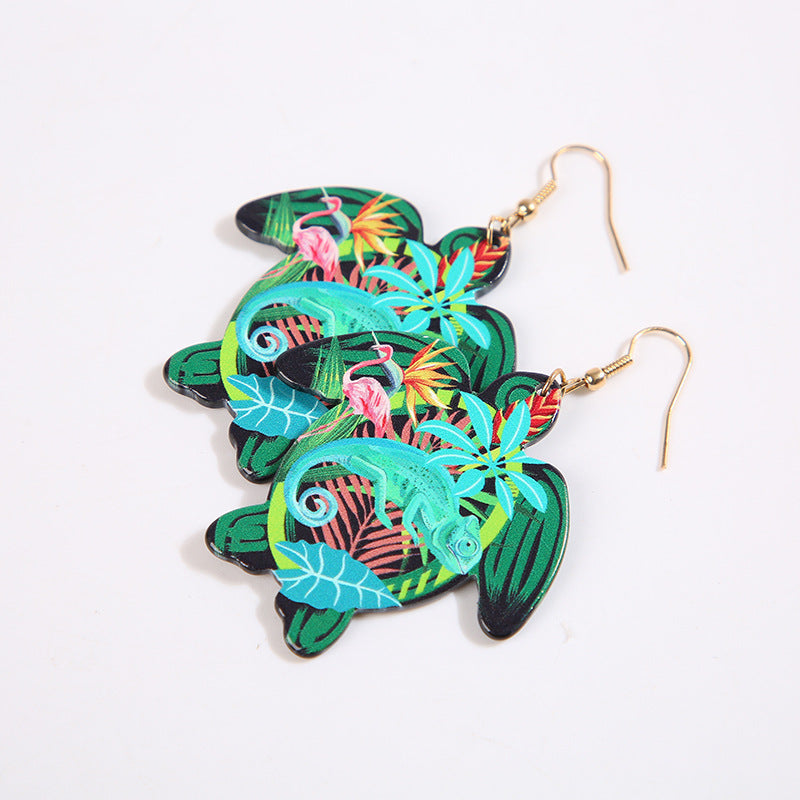 Wholesale Acrylic Bohemian Ethnic Style Turtle Earrings ACC-ES-YanChen009