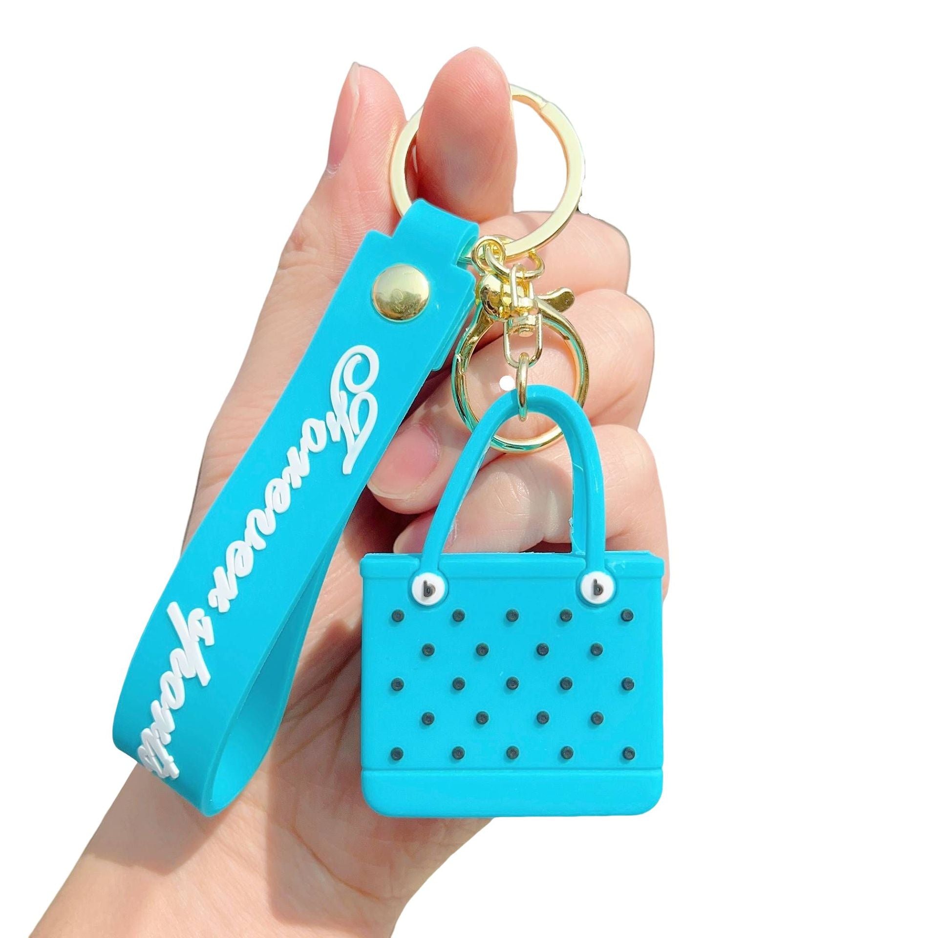 Wholesale Silicone Mini Beach Bag Keychain ACC-KC-ShuX001