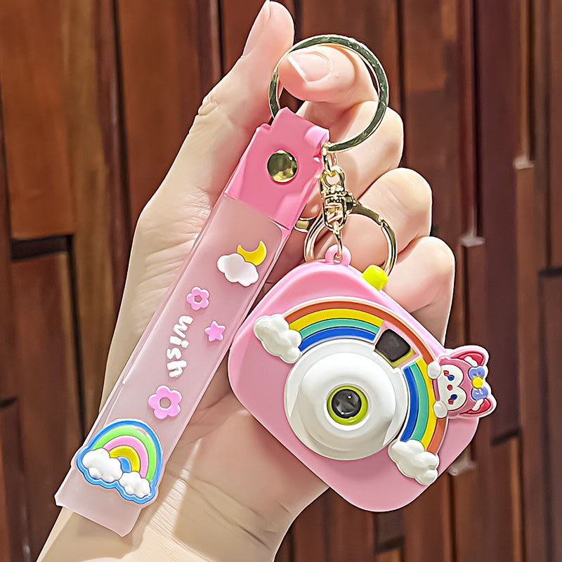 Wholesale Creative Rainbow Camera Plastic Keychain ACC-KC-Zhicheng005