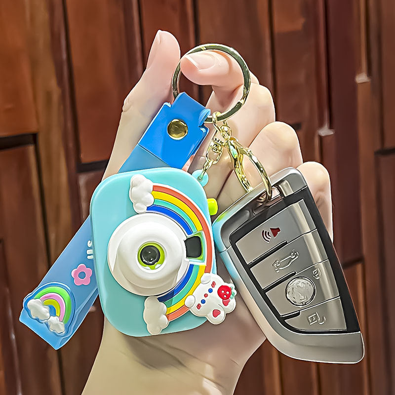 Wholesale Creative Rainbow Camera Plastic Keychain ACC-KC-Zhicheng005