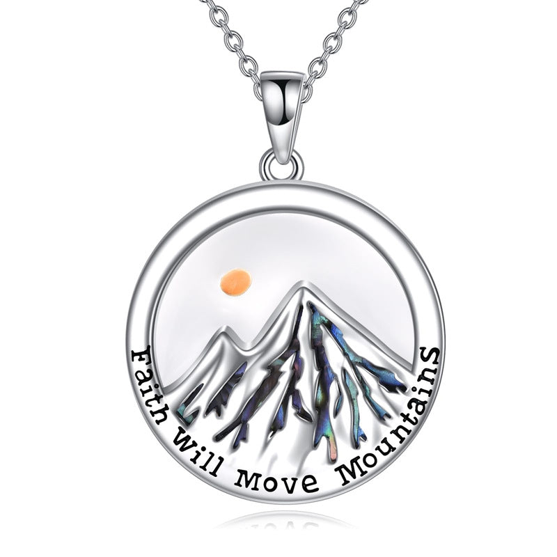 Wholesale Simple Faith Round Hill Stainless Steel Necklace