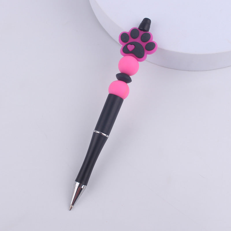 Wholesale Beaded Pens Cartoon Dog Paw Silicone Ballpoint Pen