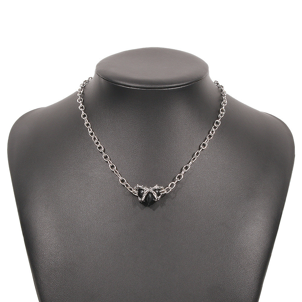 Wholesale Alloy Resin Heart Shaped Necklace ACC-NE-BP002