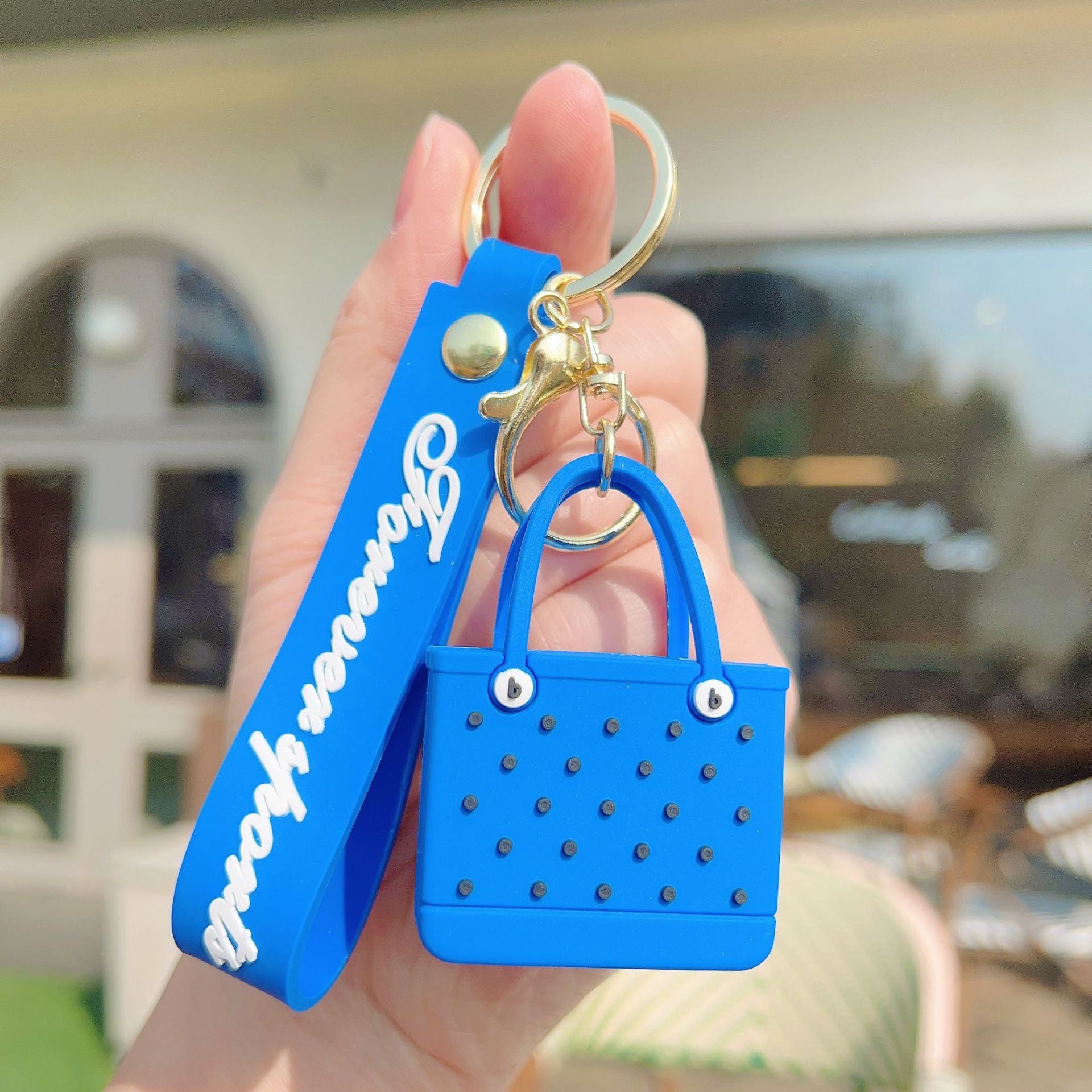 Wholesale Silicone Mini Beach Bag Keychain ACC-KC-ShuX001