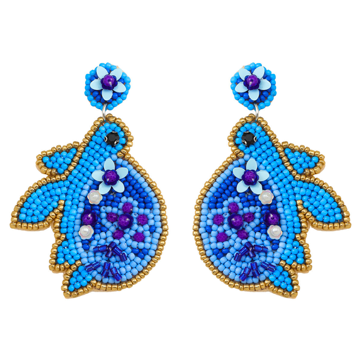 Wholesale Alloy Turtle High-end Bohemian Pearl Earrings ACC-ES-JiaQi012