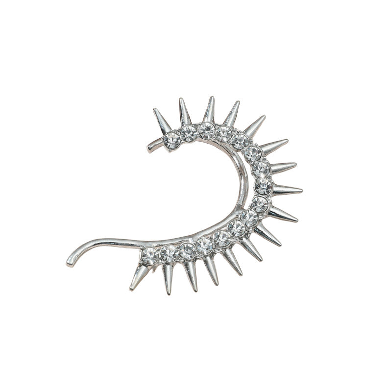 Wholesale Punk Diamond Rivet Ear Hook Alloy Ear Bone Clip ACC-ES-GL001