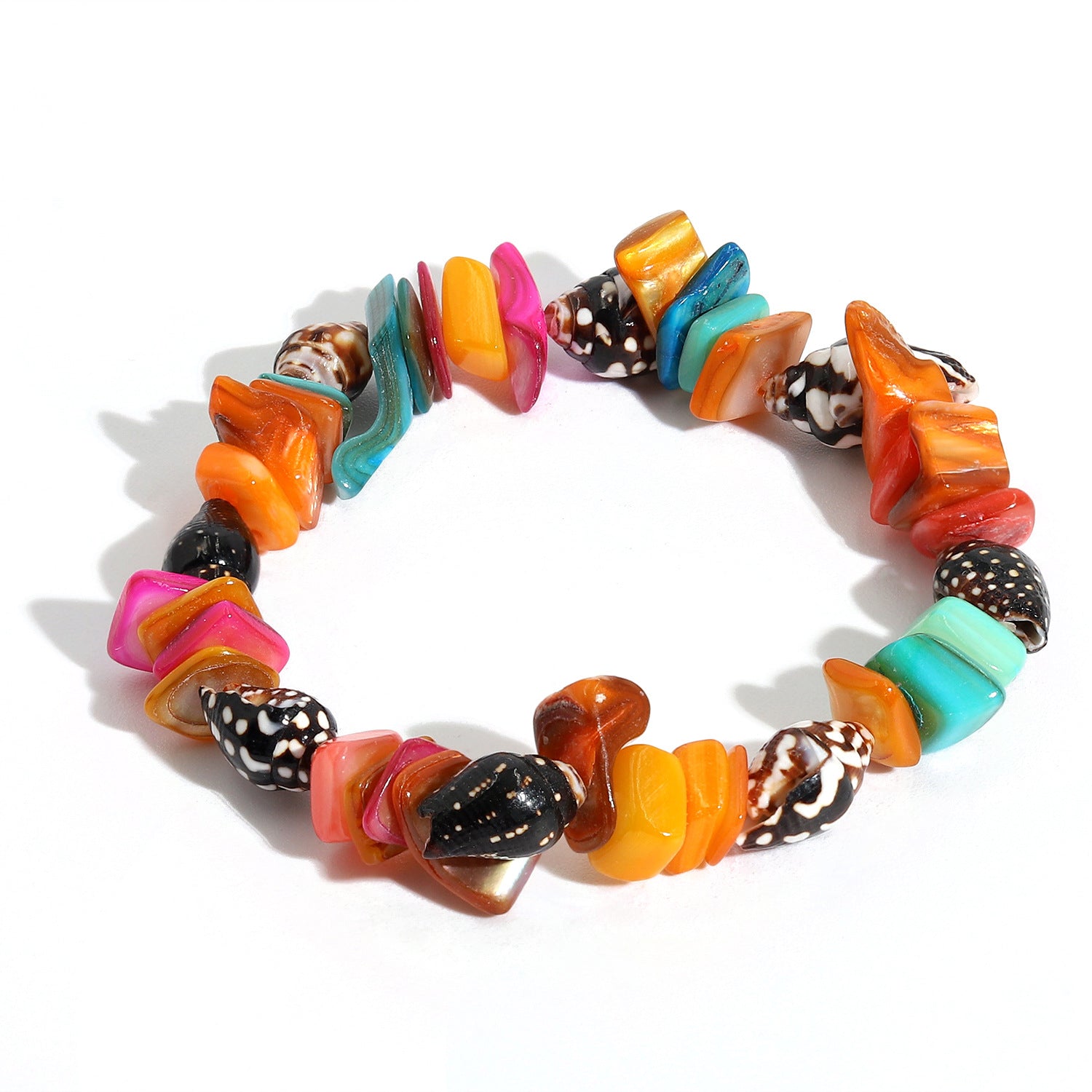 Wholesale Natural Gravel and Shell Bracelet