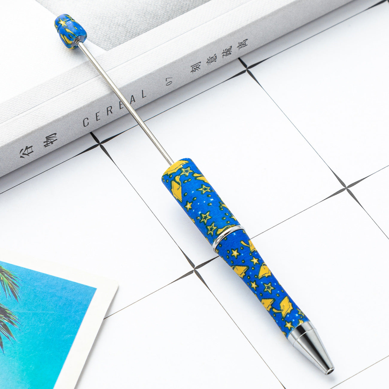 Wholesale Beadable Pens Graduation Print Plastic Pen DIY for Beaded ACC-BP-Huah137